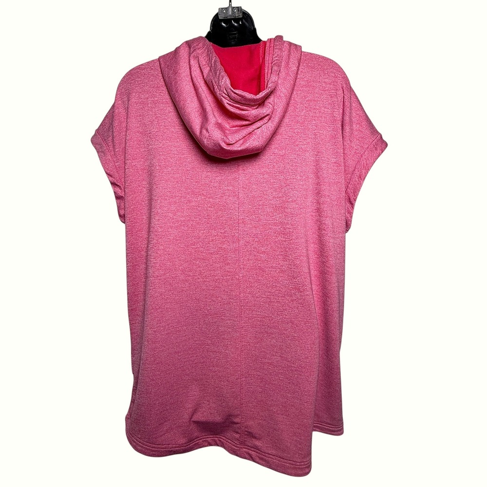 Merrell Women Pink Heathered Short Sleeve Swallowtail Hoodie Pullover Pockets Lg - Picture 12 of 15